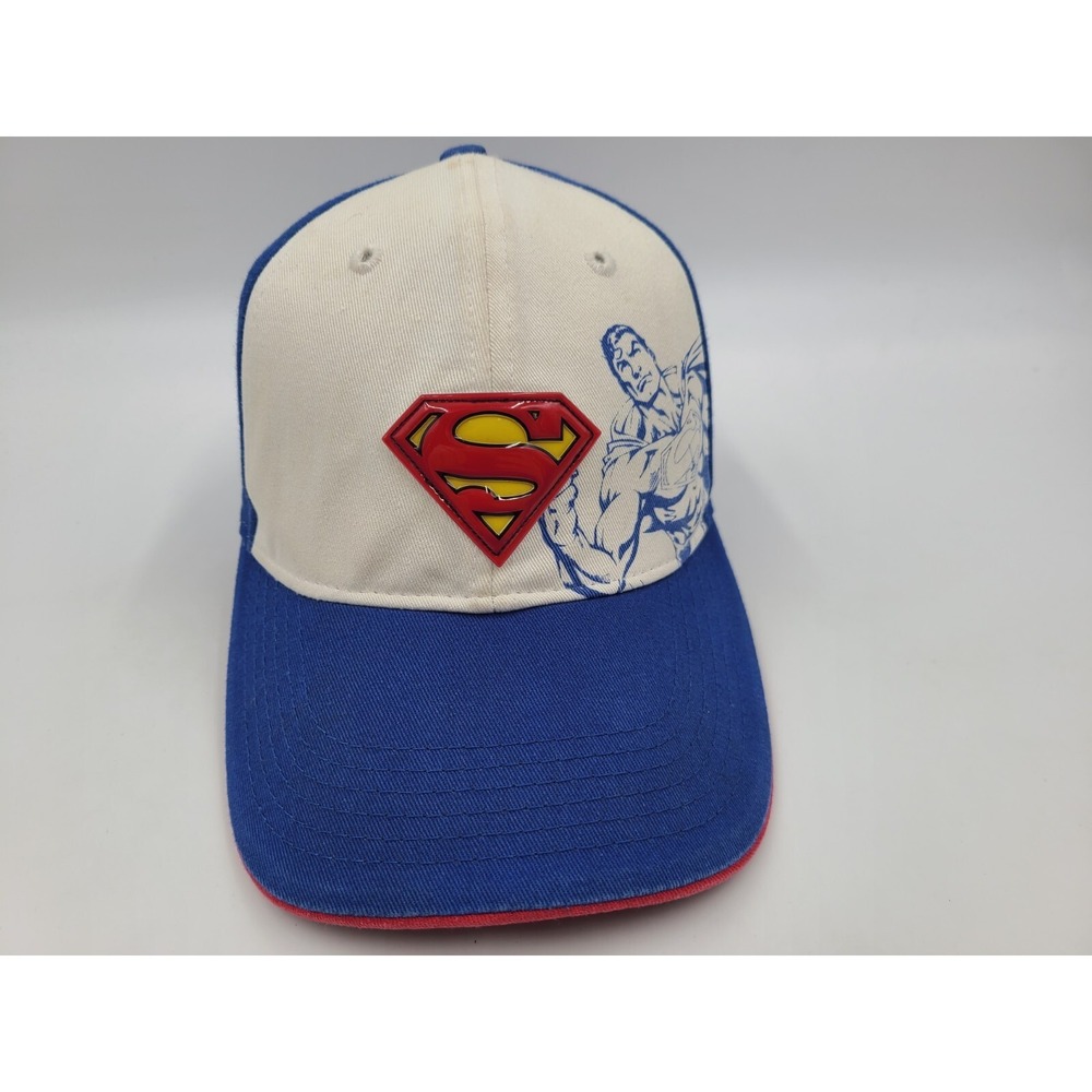 Youth‎ Superman DC Comics Adjustable Hat Cap Superhero Kid Boy Girl White Blue